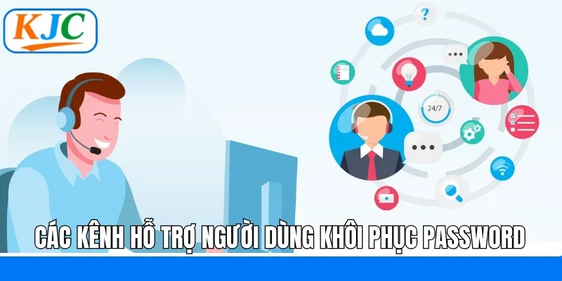 Các kênh hỗ trợ người dùng khôi phục password